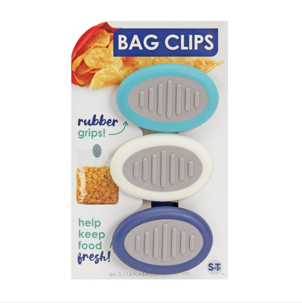 SET OF 6 BAG RUBBER CLIPS
